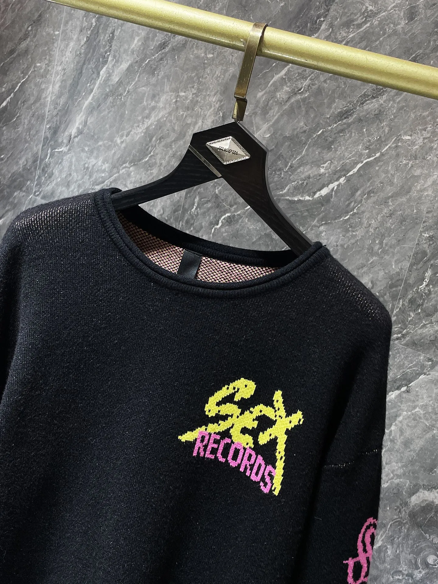 P236 Chrome Hearts 🍁Autumn and Winter Sweater Series🍁 New Sex Records long-sleeved sweater for autumn and winter. Selected high-quality wool blended knitted high-quality high-weight fabric. Non-common version on the market. Recommended color: black Size: S M L XL